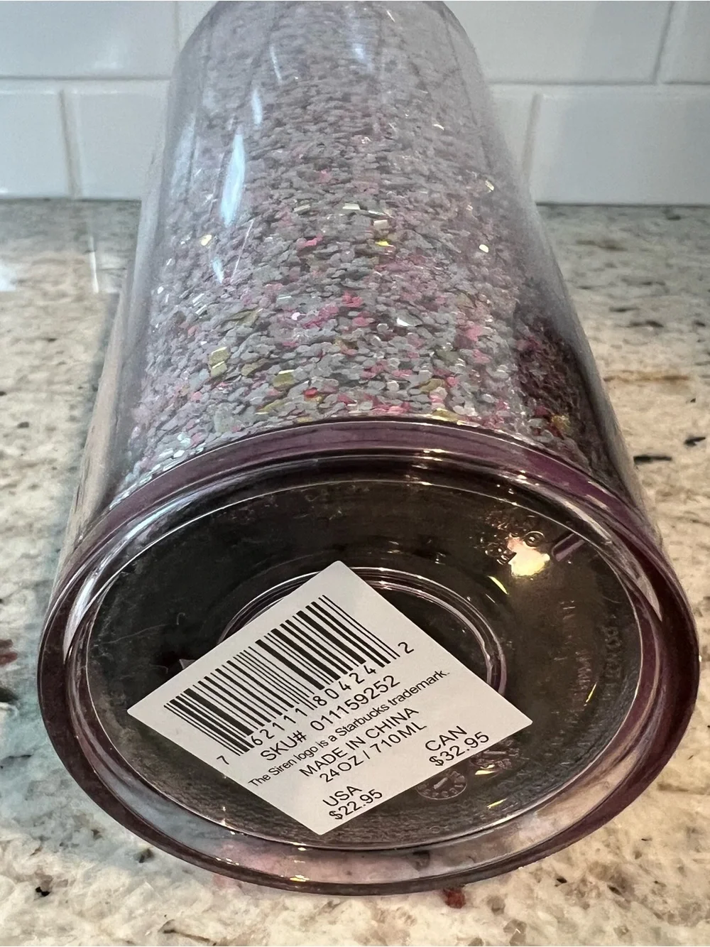 Starbucks Pink Glitter bubble dome tumbler-NWT